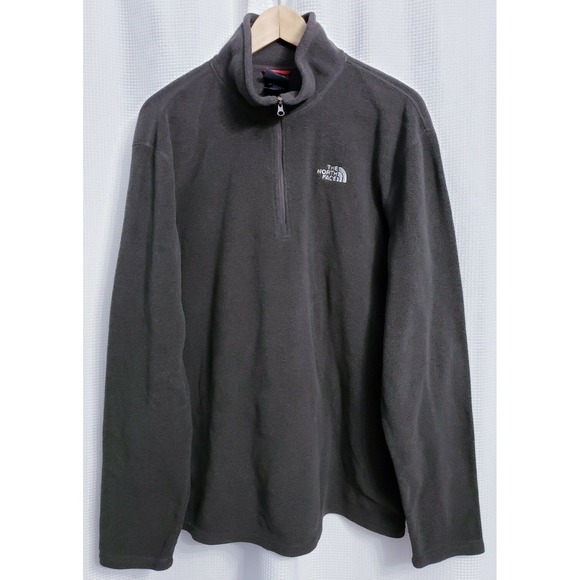 The North Face Campbell Brown 1/2 Zip Fleece Pullover Men's size LARGE - Picture 2 of 7
